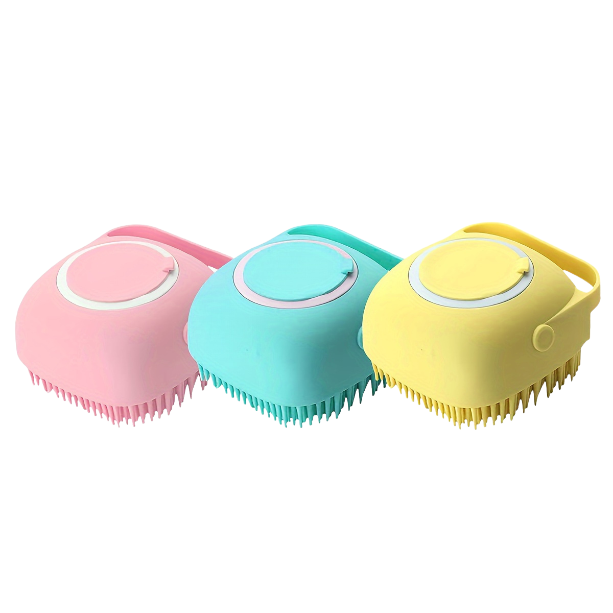 Silicone Pet Bath Brush with Shampoo Dispenser