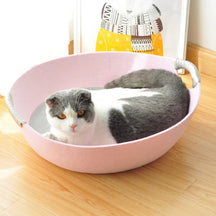 Universal Pet Bed for Cats - Felt and Bowl Design