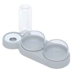 Automatic Pet Feeder with Water Fountain and Stand